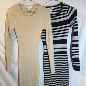 LOT of 2 Cable knit sweater dresses sized small